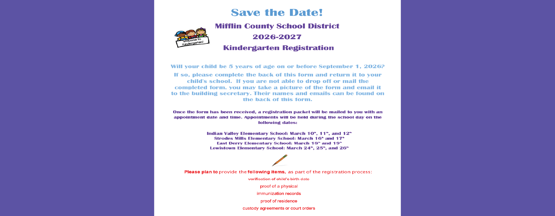 Spring K Registration