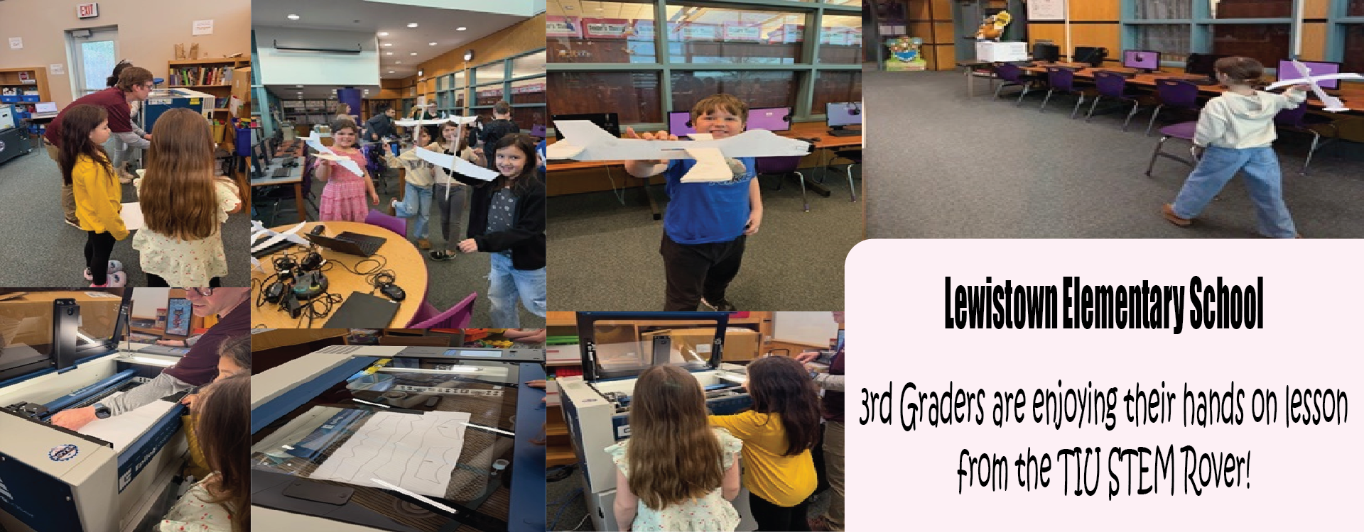 Lewistown Elementary School 3rd Graders are enjoying their hands on lesson from the TIU STEM Rover!