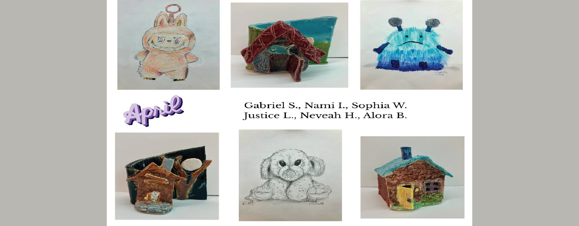 Artists Of The Month April 2026 MCMS, text version in footer