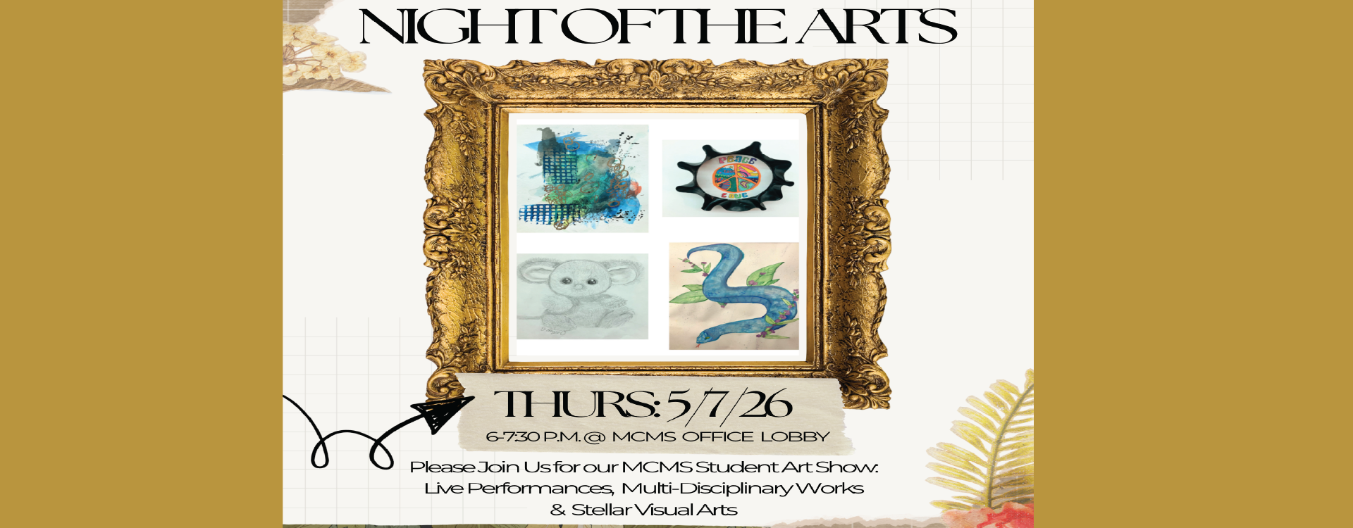 MCMS Night of the Arts, text version in footer