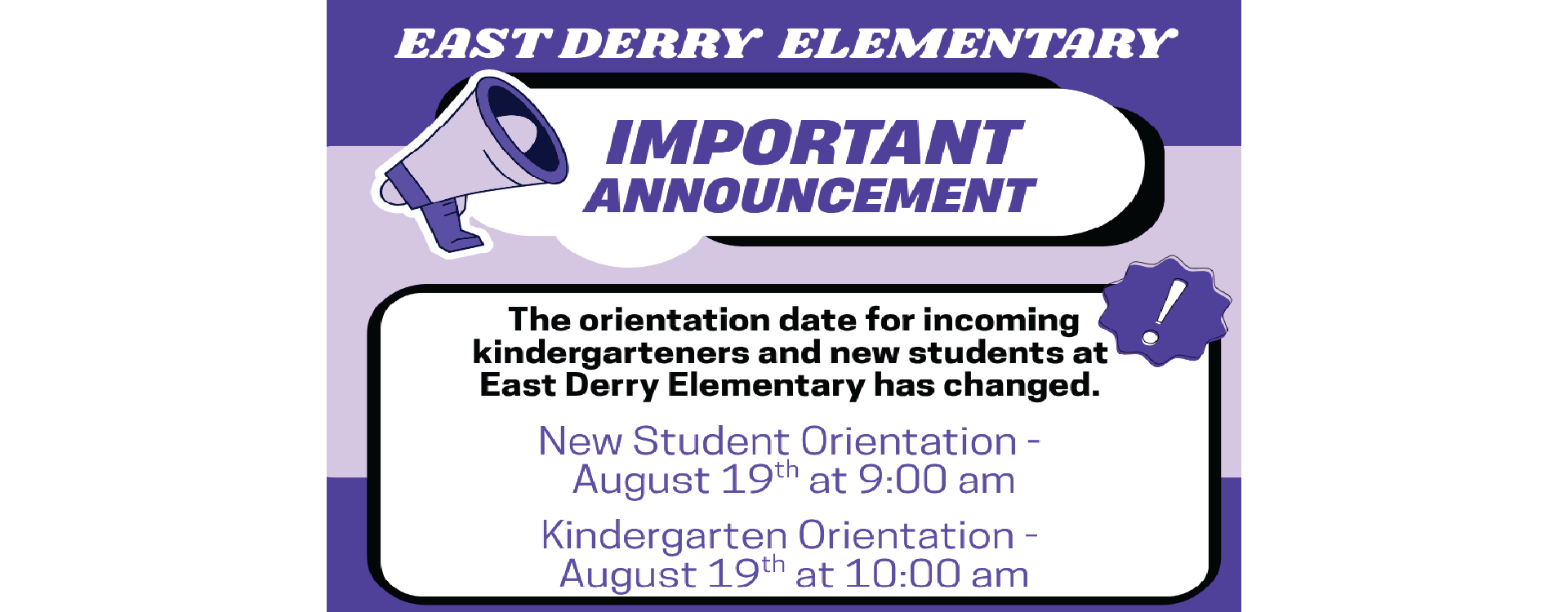 EDES Announcement Orientation Date Change, text version in footer